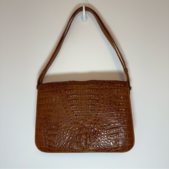 NWOT Vintage Genuine Crocodile Skin Shoulder Bag with Adjustable Strap - Picture 1 of 14